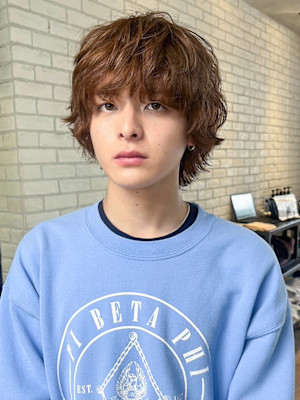 短髪マッシュグレージュカラー_ba505611