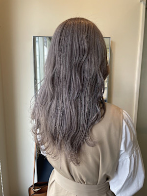【W_SALON 河原町】ラベンダーシルバー/顔周りレイヤー
