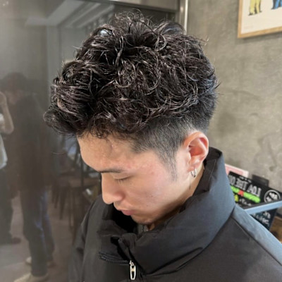 ショートピンパーマ