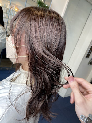 【W_SALON 河原町】ブリーチ無し　ナチュラルブラウン/