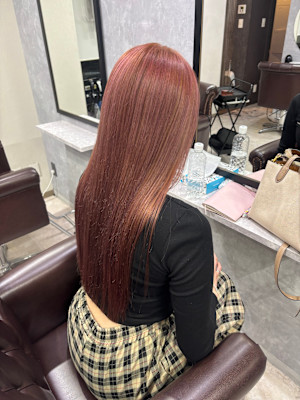 ダブルカラー×ピンクベージュ