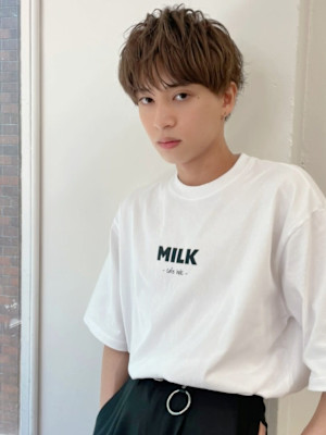 束感マッシュ　ツーブロック　ニュアンスパーマ　女子ウケ抜群