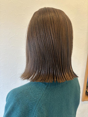 大人可愛い/切りっぱなし/艶ボブ