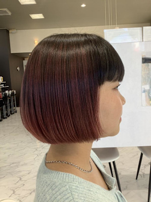 ミニボブ　グラデーションカラー