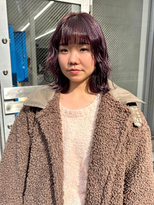 【KARIN】ピンクラベンダーカラー×ステップカット