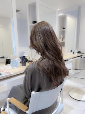 ブリーチなし明るめミルクティーブラウンベージュダブルカラー