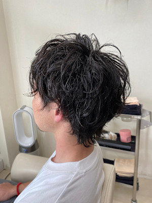 メンズウルフ×ゆるふわパーマ