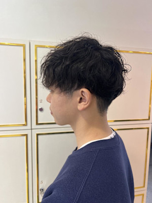 ワックス仕上げメンズパーマ/加藤