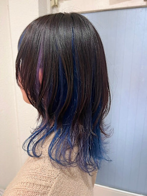 髪質改善/ハイトーンカラー/ブリーチ/ブルー/ウルフ/