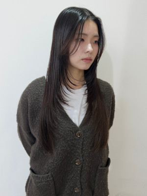 レイヤーカット/ロングレイヤー/暗髪