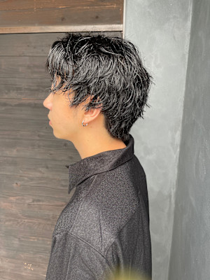 グレーカラー　ニュアンスパーマ