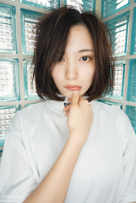 お手入れ簡単　ふんわりボブ　表参道　カット　上手い