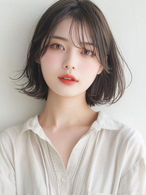 ショート/ボブ/外はね/大人女性/薬院