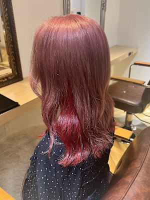 ペールピンク × レッドピンク