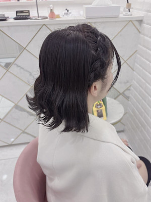 ボブさんでもできる編み込みカチューシャ＊まゆ