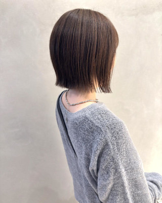髪質改善/髪質改善カラー/切りっぱなしボブ