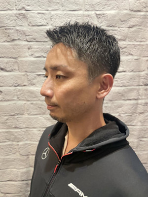 メンズ/ショート/刈り上げ/アップバング/短髪