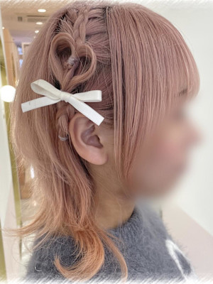 短めさんでも！ハート編み込み♪_ユウ