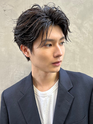 【aRietta大森】黒髪/センターパート/メンズカット/シ