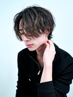 ミディアムヘア/おもため無造作ヘア/無造作