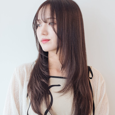 髪質改善/たっぷりレイヤーロングスタイル/グレージュカラー