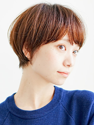 前下がりショート・ボブ/絶壁解消/前髪あり/30代/40代/