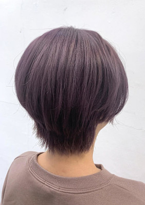 くびレイヤーボブルフネビージュ小顔ワンレンこなれミディ