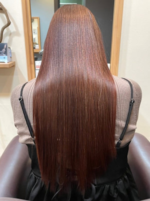 【MICHI 富田店　古作蓮】髪質改善ストレート　艶ロング