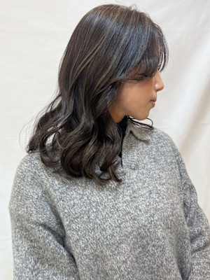 【MICHI 富田店　杉本 郁美】ハイライト　グレージュ