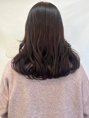 【MICHI 富田店　杉本 郁美】ブラウン　顔周りレイヤー