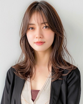 レイヤー/ロング/韓国風/大人女性/薬院