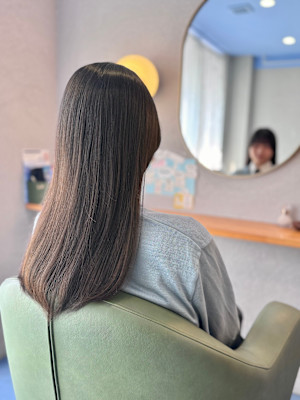 #フェミニンロング　#ナチュラルヘア　#黒髪卒業式