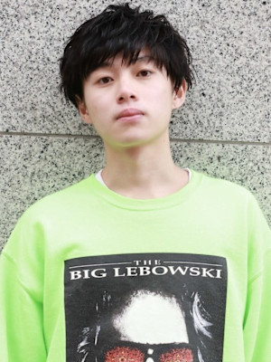 ツーブロック メンズショート アッシュブラック　マッシュ