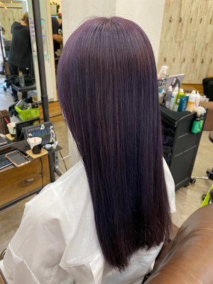髪質改善/縮毛矯正/酸性ストレート/韓国/暖色系カラー/前髪