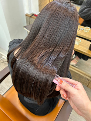 髪質改善/縮毛矯正/酸性ストレート/透明感カラー/ブラウン