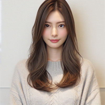 ★愛されくせ毛風カール艶感モテ髪フェミニンロング小顔似合わせ