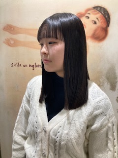 スクエアミディアムロング