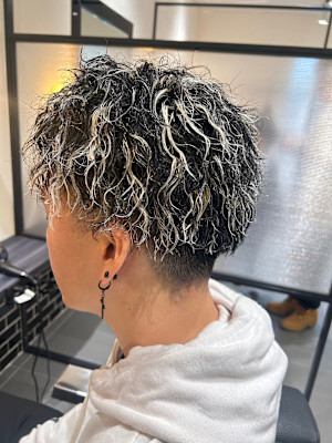 メンズツイストスパイラル×メッシュカラー