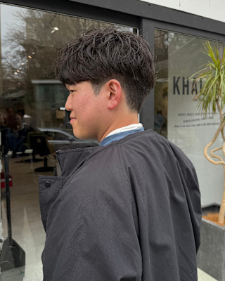 【 刈り上げマッシュ × ナチュラルパーマ 】