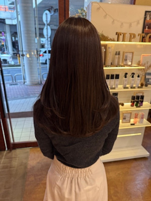 レイヤーロング&オリーブブラウン