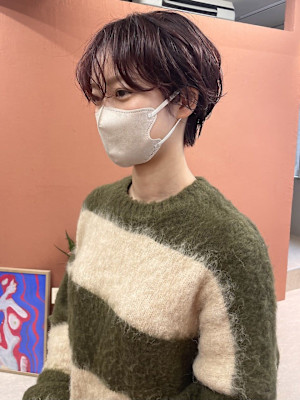 イメチェンスタイルハッシにュカットレイヤーカットレッドブラウ