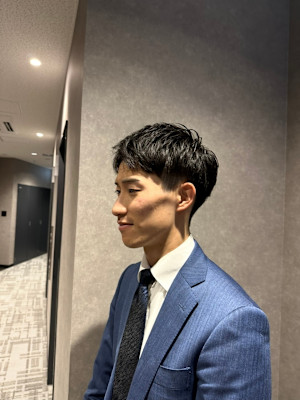 ツーブロックビジネスショート