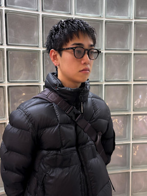 メンズ　ショートバング/スパイキーショート/スタイル