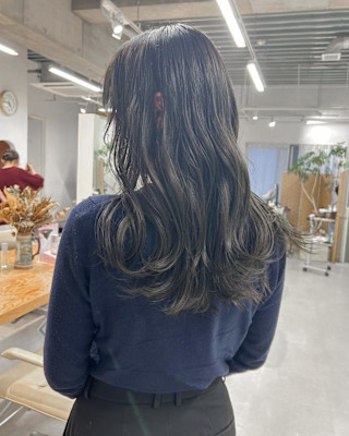 【hinari】オリーブグレージュ/ブリーチなしカラー