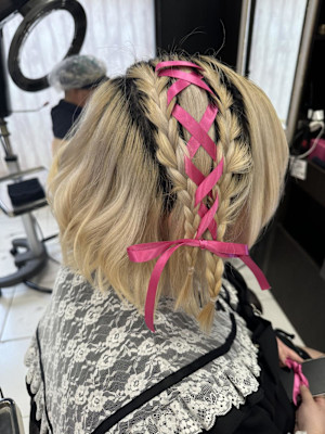 リボン編み込みアレンジ【錦糸町北口】/ anri