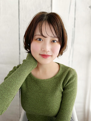 20代30代40代　イメチェン大人可愛いニュアンスボブ