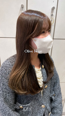 オリーブベージュ韓国風ナチュラルヘア×MIHO
