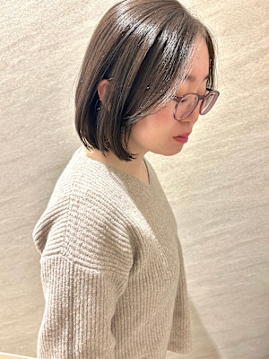 丸みボブ　お客様ヘア