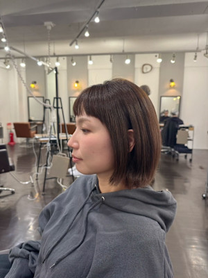 肩上　ボブ　ショート　艶髪アッシュ　髪質改善