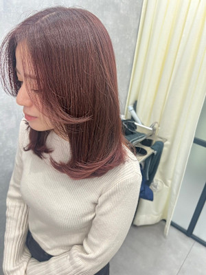 ラベージュ　バイオレットピンク　カシスピンク　髪質改善TR